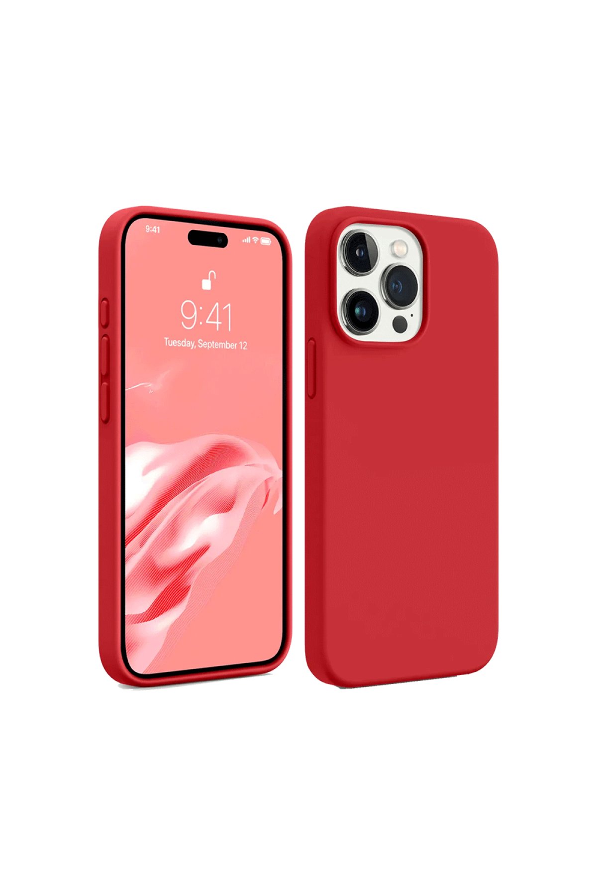 Newface iPhone 15 Pro Kılıf Nano içi Kadife Silikon - Titan Gri