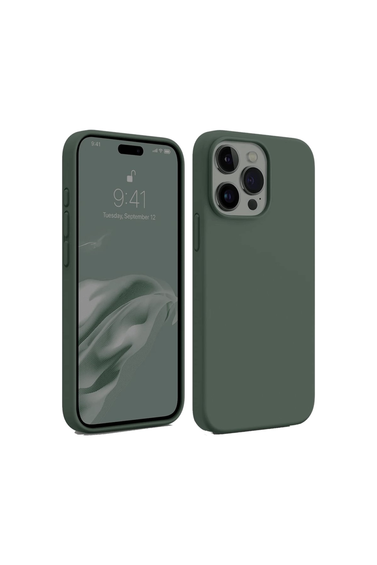 Newface iPhone 15 Pro Kılıf Teleskop Lens Magsafe Silikon Kapak - Lacivert