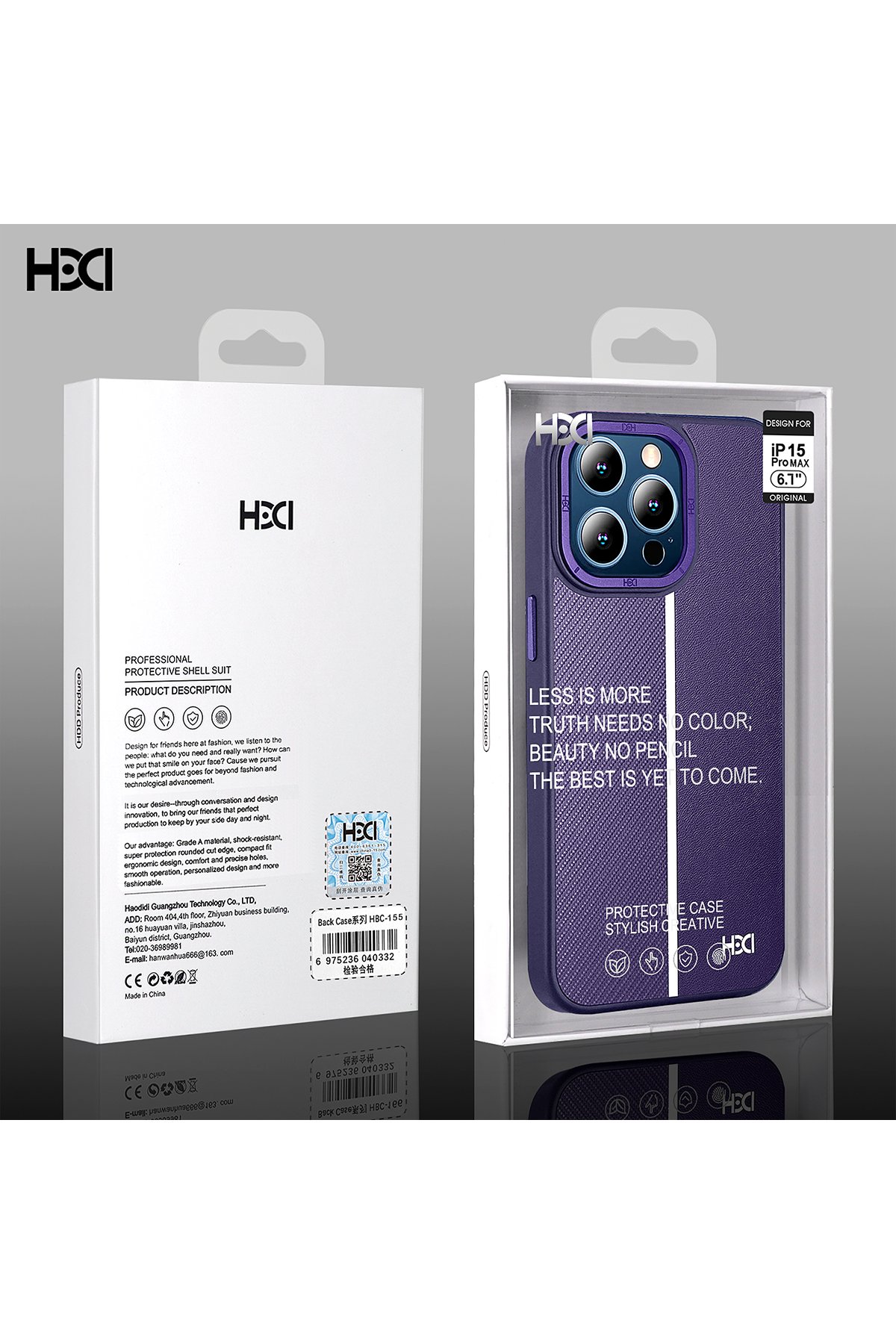 HDD iPhone 15 Pro Kılıf HBC-188 Astra Kapak - Siyah