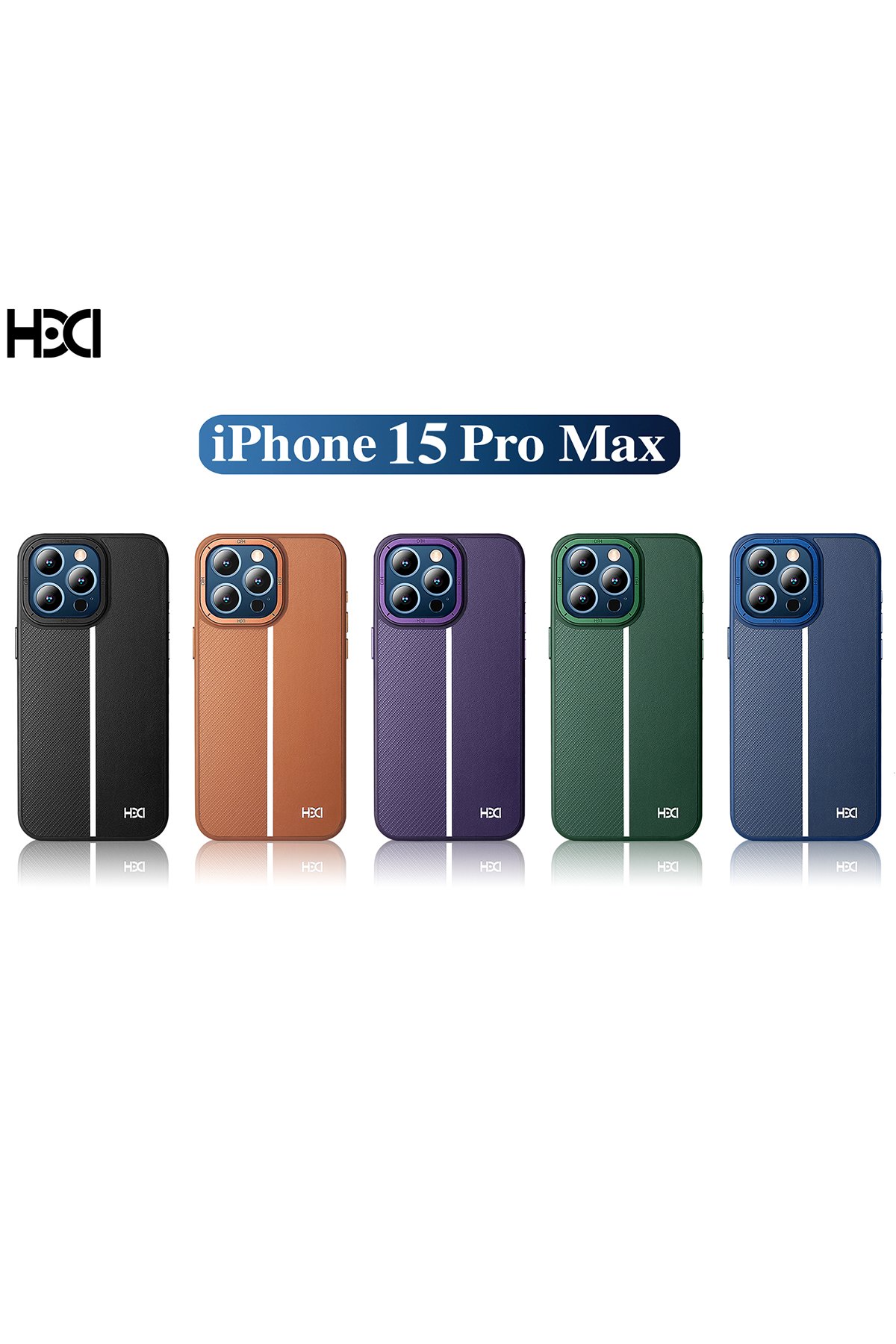 HDD iPhone 15 Pro Kılıf HBC-188 Astra Kapak - Derin Mor