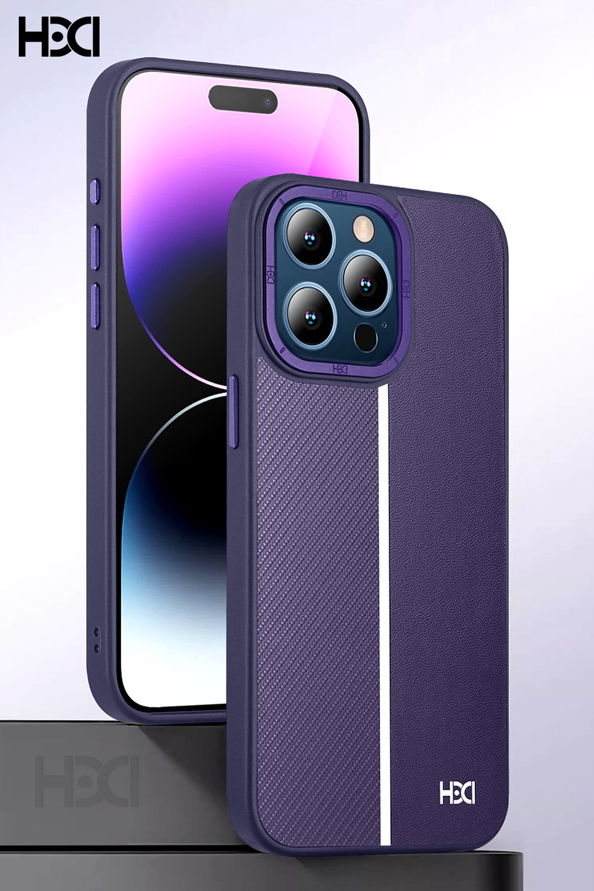 HDD iPhone 15 Pro Kılıf HBC-222 Bern Kapak - Gri