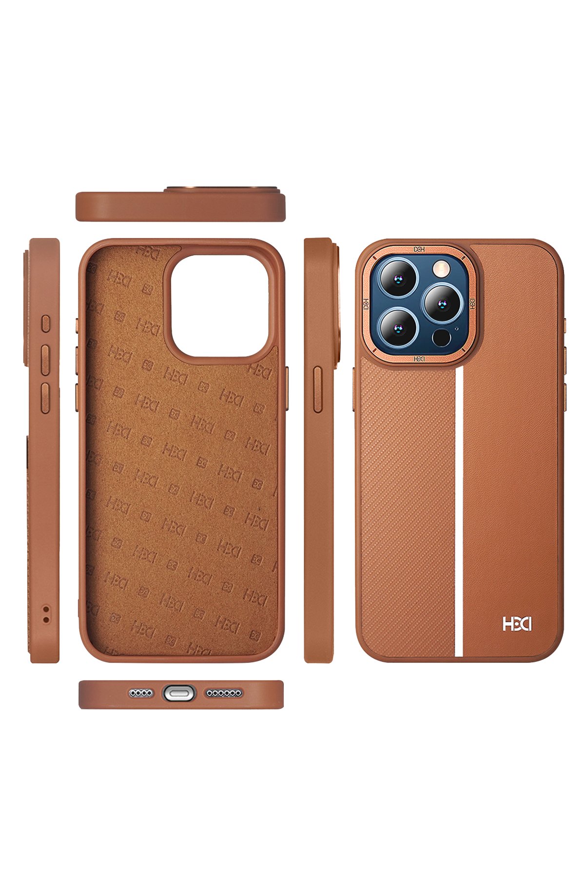 HDD iPhone 15 Pro Kılıf HBC-222 Bern Kapak - Derin Mor