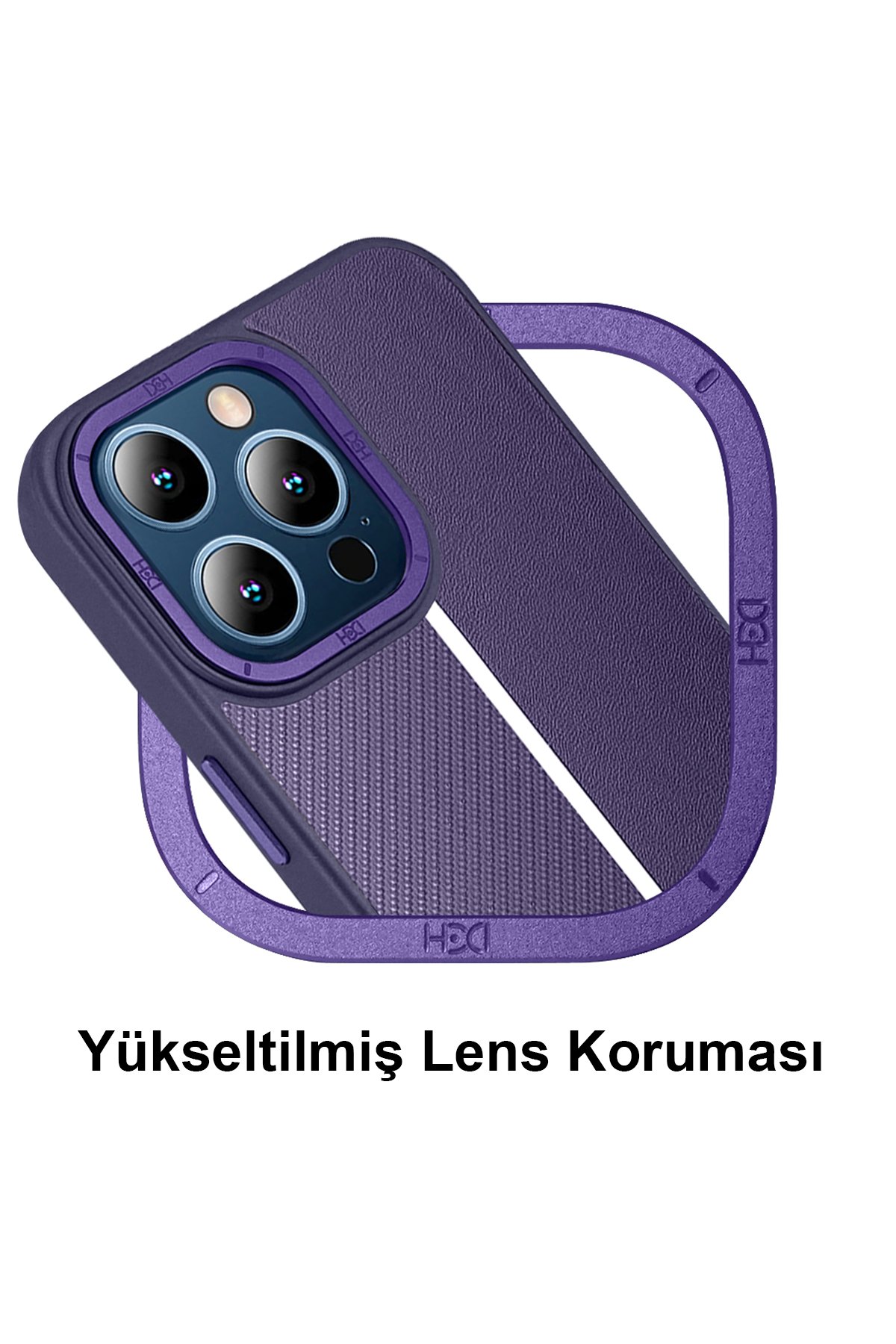 HDD iPhone 15 Pro Kılıf HBC-222 Bern Kapak - Derin Mor