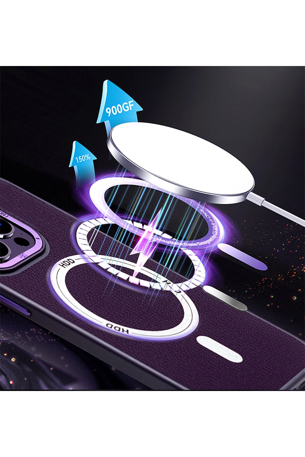 HDD iPhone 15 Pro Kılıf HBC-190 Kolaj Kapak - Siyah