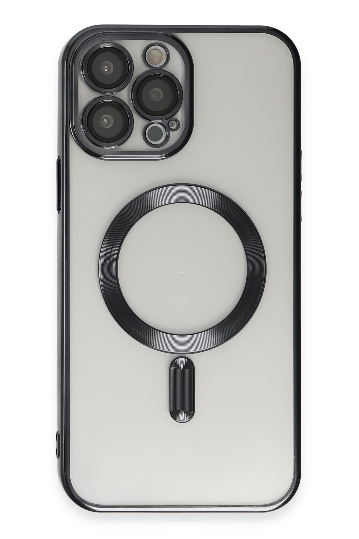 Newface iPhone 15 Pro Kılıf Volet Silikon - Siyah