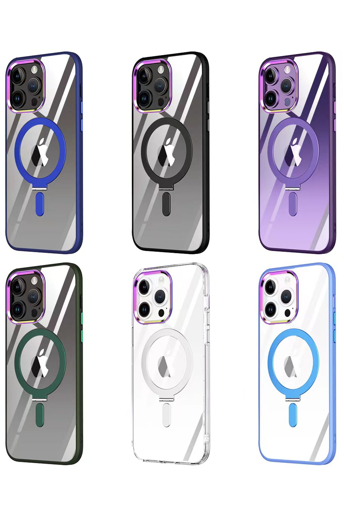 Newface iPhone 15 Pro Kılıf Slot Silikon - Sierra Blue