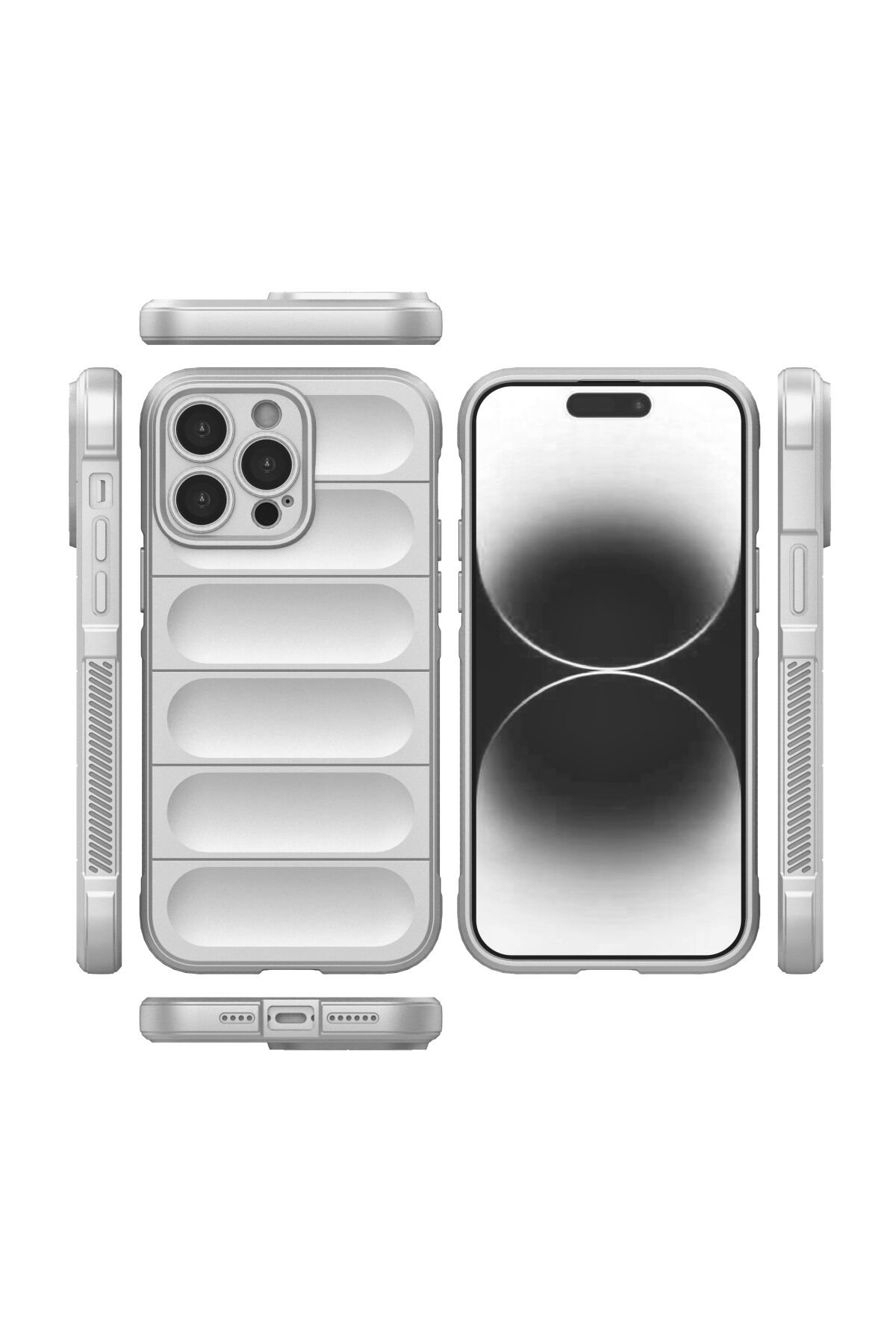Newface iPhone 15 Pro Kılıf Kross Magneticsafe Kapak - Gümüş