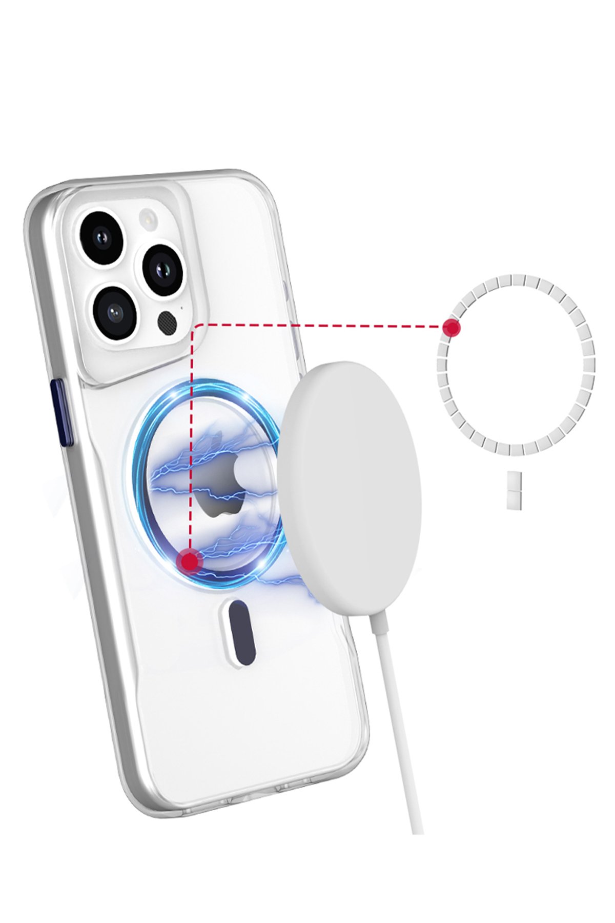 Newface iPhone 15 Pro Flower Magsafe Kapak - Sarı
