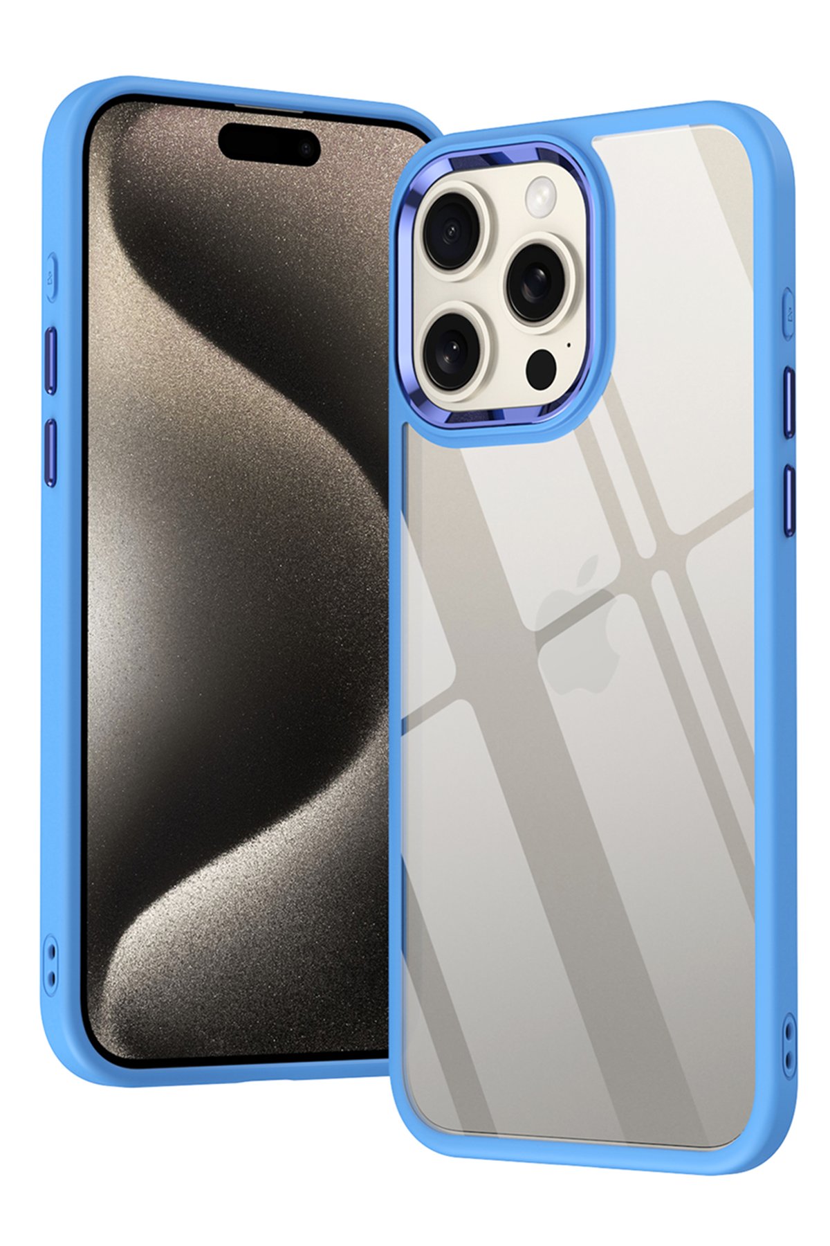 Newface iPhone 15 Pro Kılıf Diamond Magsafe Kapak - Lacivert