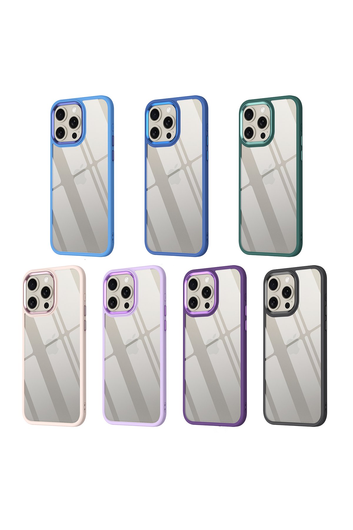 Newface iPhone 15 Pro Kılıf Nano içi Kadife Silikon - Titan Gri