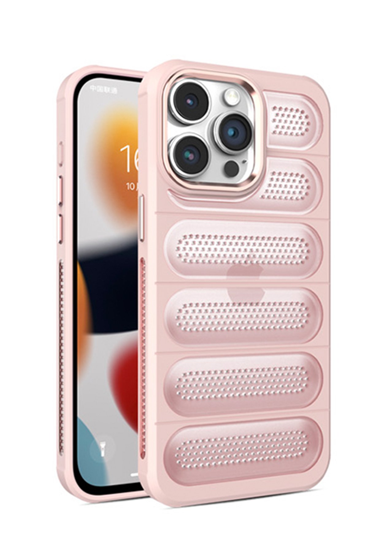 Newface iPhone 15 Pro Max Kılıf Daisy Simli Magsafe Kapak - Pembe