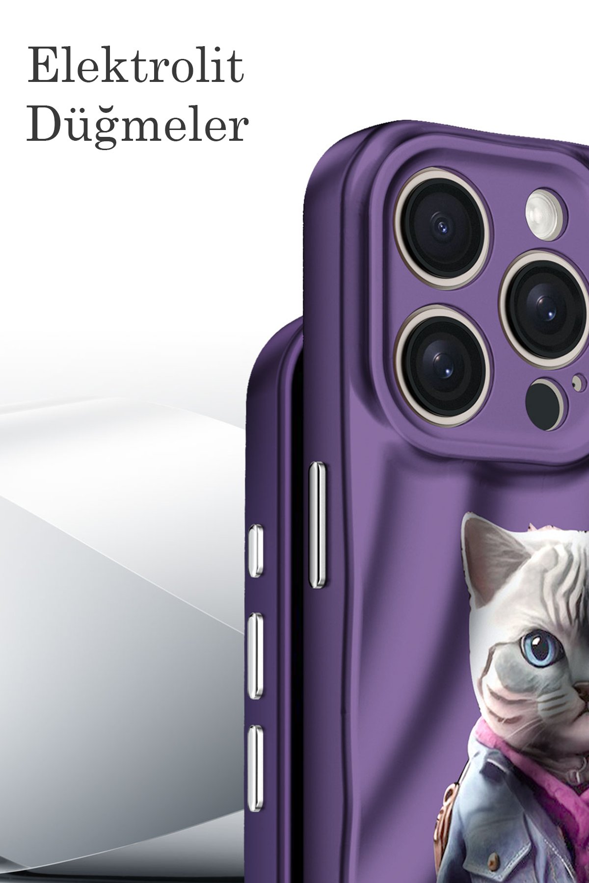 Newface iPhone 15 Pro Max Kılıf Pars Lens Yüzüklü Silikon - Yeşil