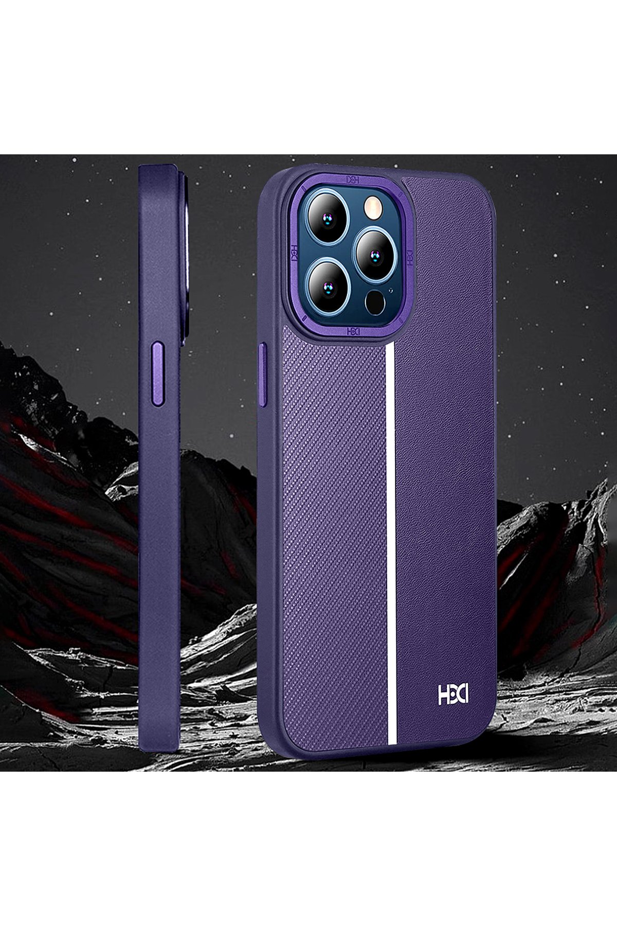 HDD iPhone 15 Pro Max Kılıf HBC-190 Kolaj Kapak - Siyah