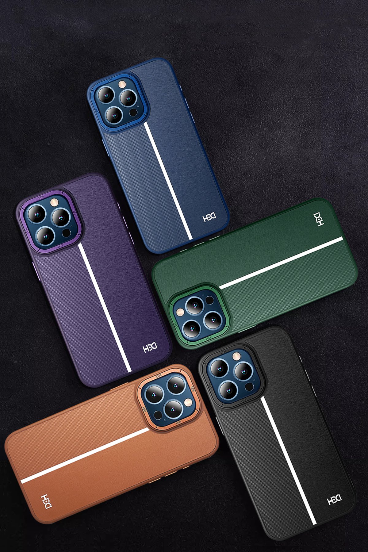 HDD iPhone 15 Pro Max Kılıf HBC-188 Astra Kapak - Siyah