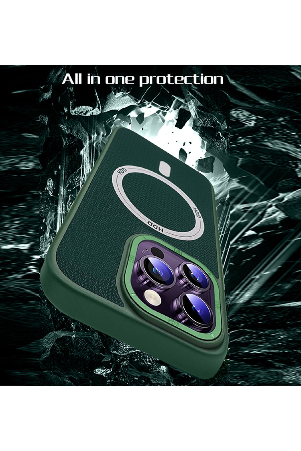 HDD iPhone 15 Pro Max HBC-263 Monaco Kapak - Natural Grey