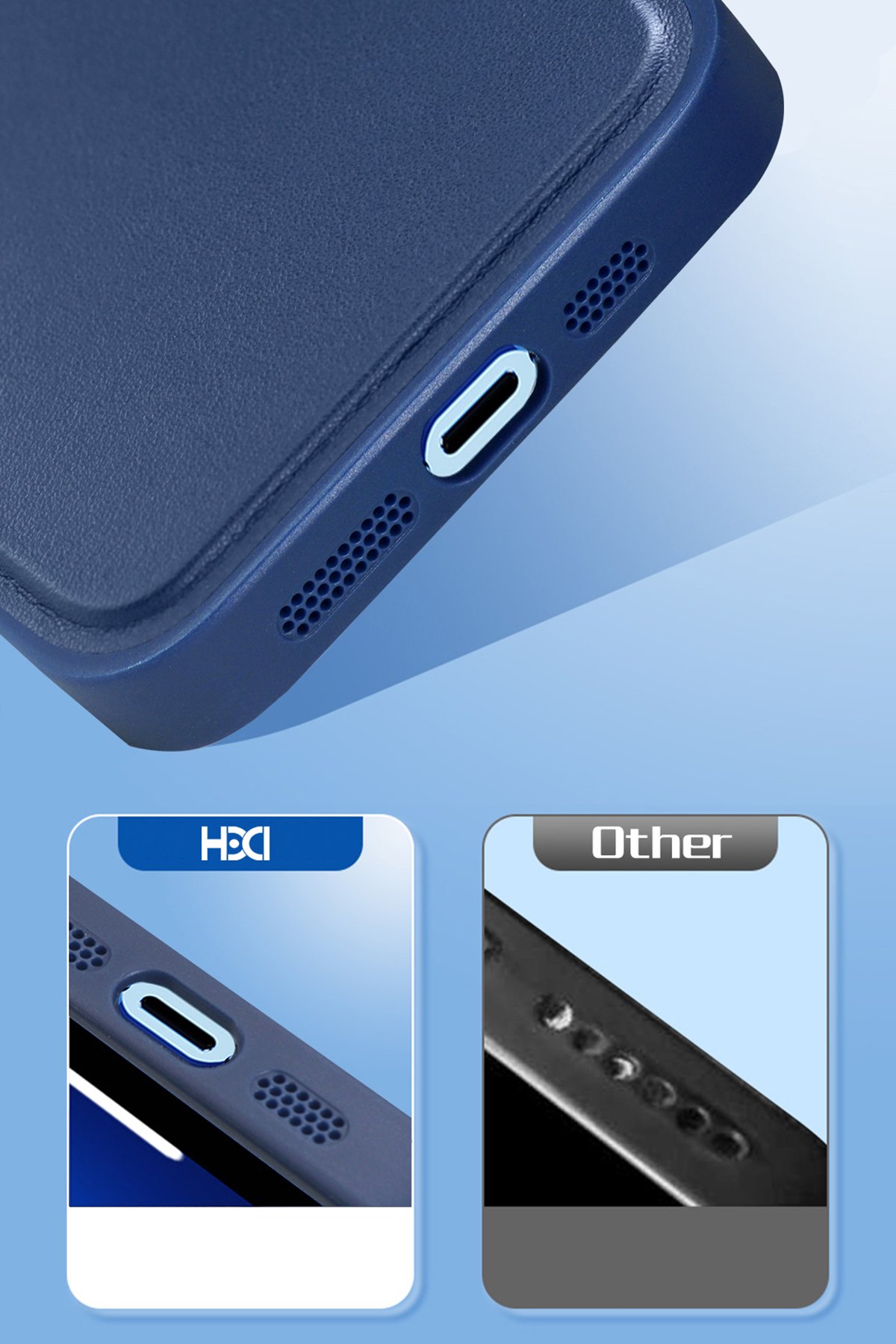 HDD iPhone 15 Pro Max Kılıf HBC-155 Lizbon Kapak - Lacivert
