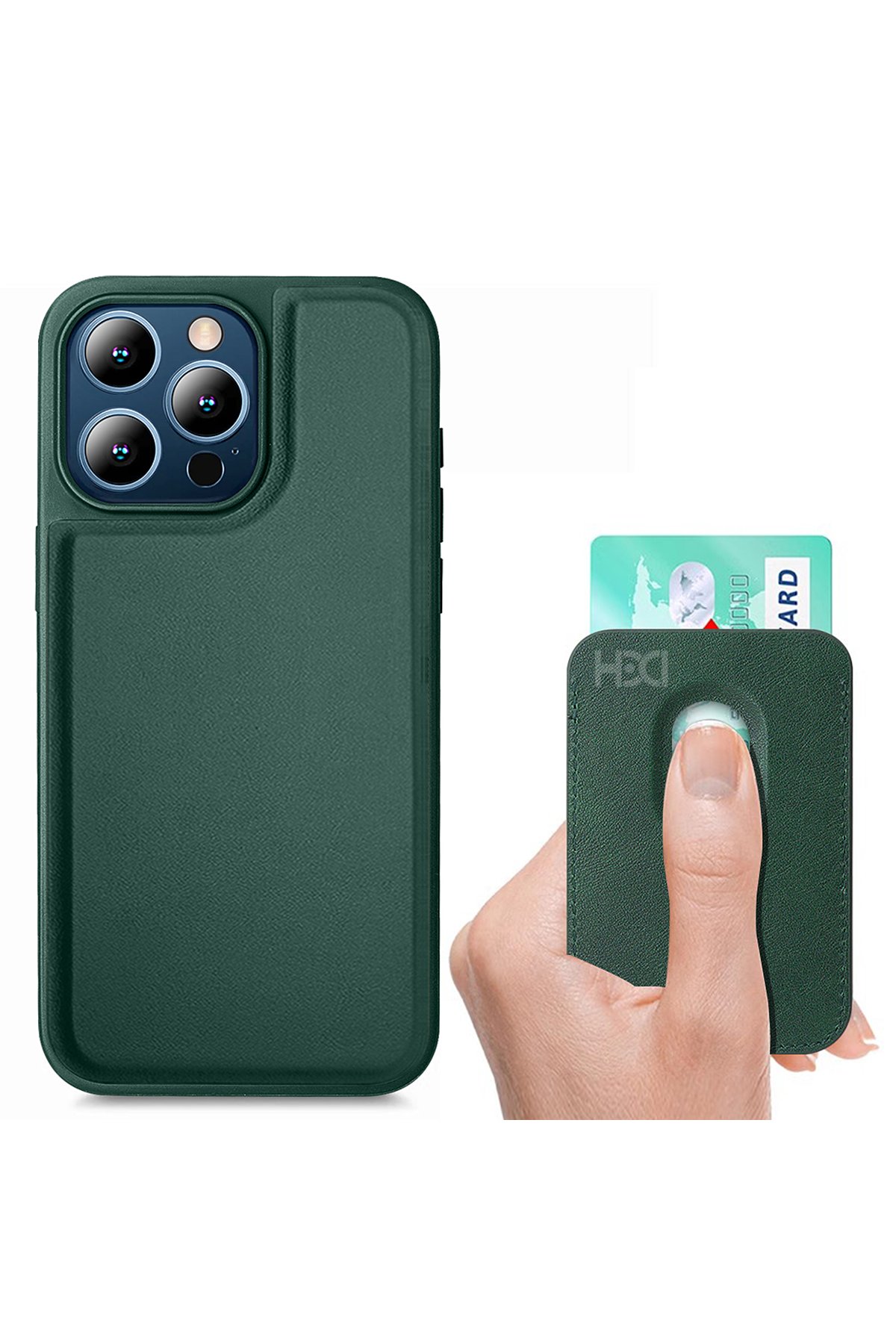 HDD iPhone 15 Pro Max Kılıf HBC-160 Almera Taşlı Kapak - Derin Mor