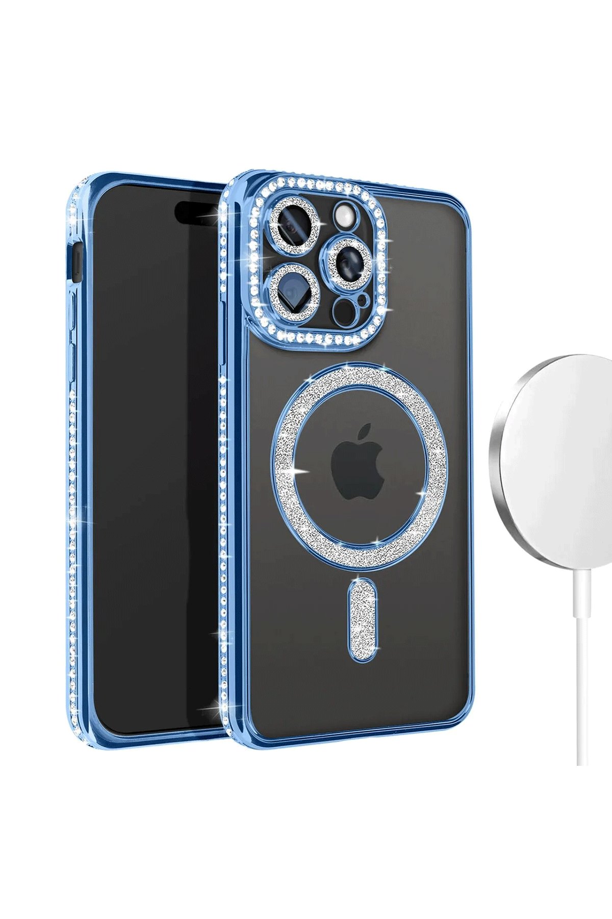 Newface iPhone 15 Pro Max Kılıf Nano içi Kadife Silikon - Mor