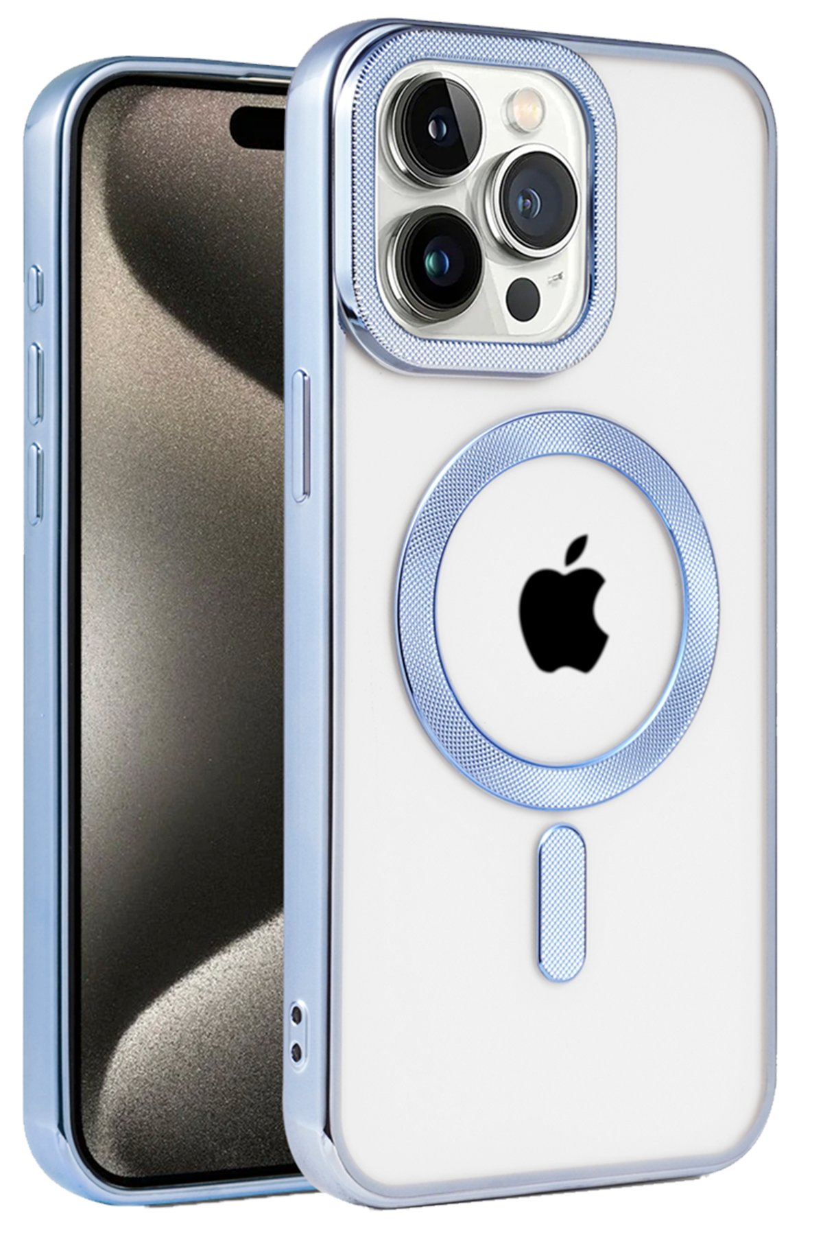 Newface iPhone 15 Pro Max Kılıf Power Silikon - Lacivert
