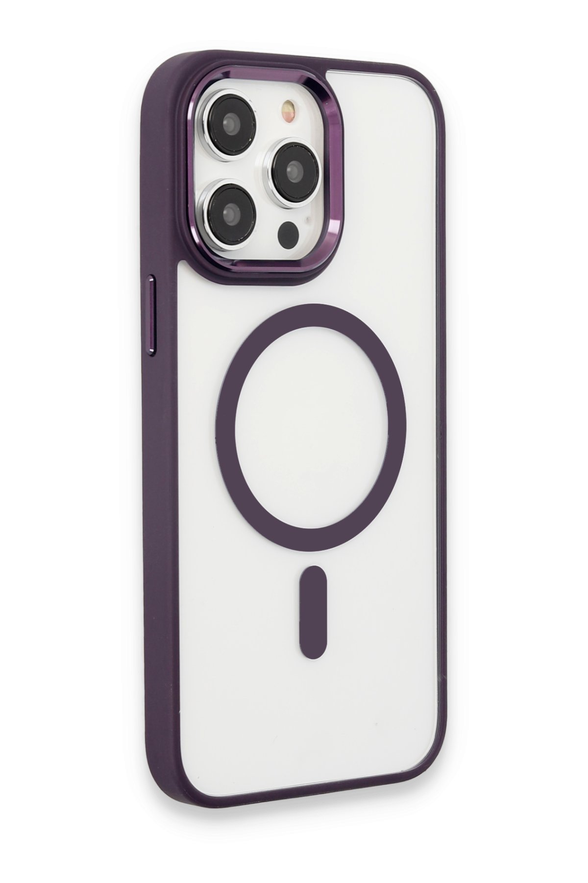 Newface iPhone 15 Pro Max Kılıf Mudo Magneticsafe Standlı Kapak - Gri