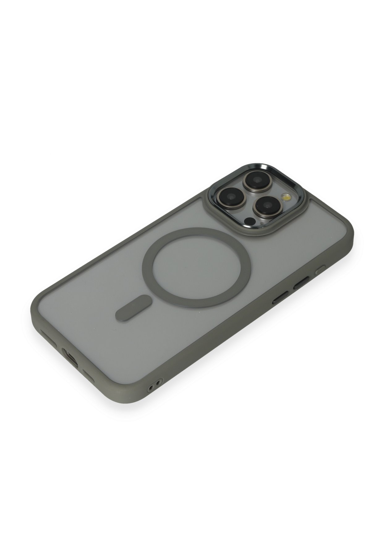Newface iPhone 15 Pro Max Kılıf Elegant Kapak - Pudra