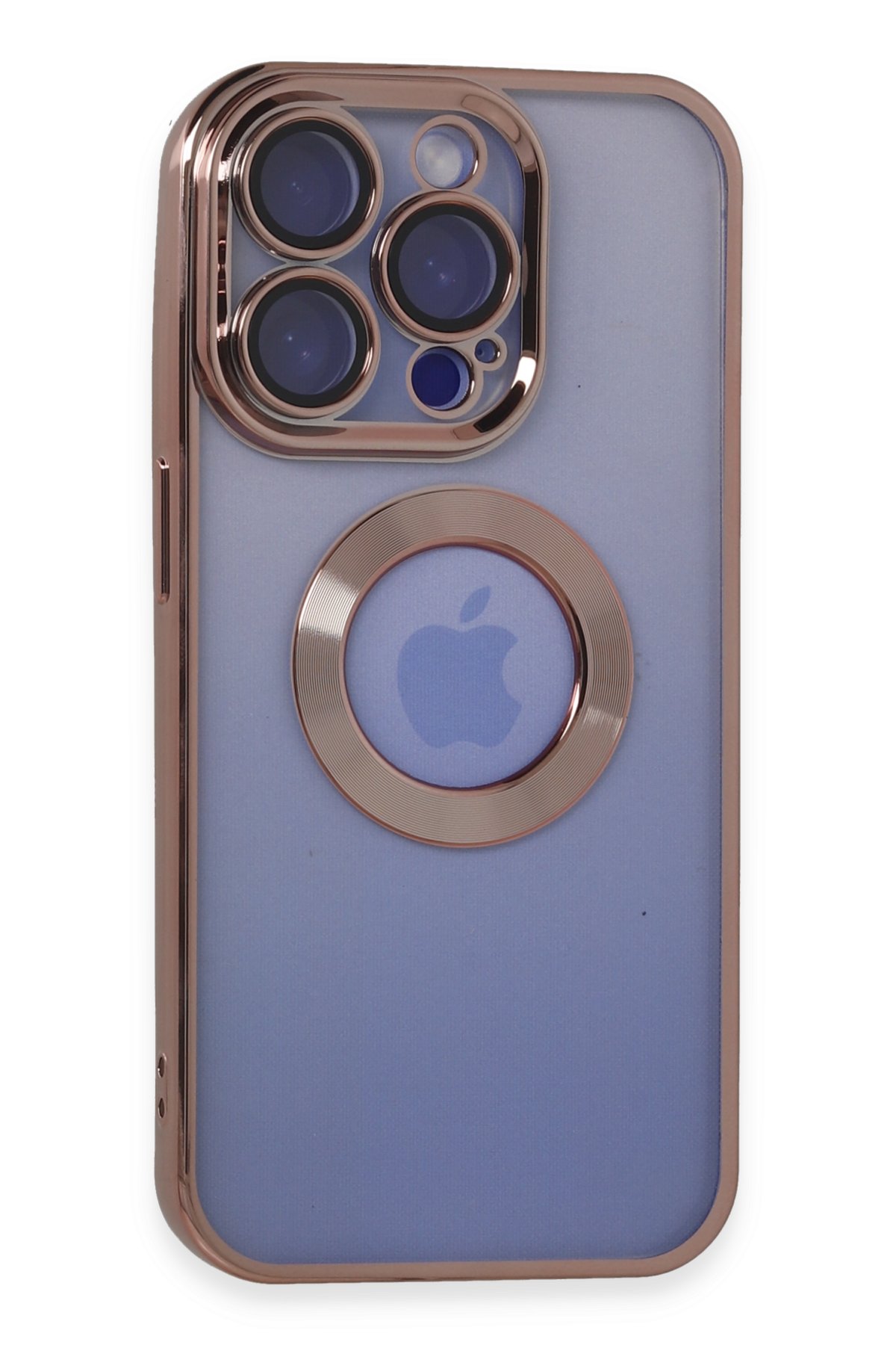 Newface iPhone 15 Pro Max Kılıf Teleskop Lens Magsafe Silikon Kapak - Lacivert