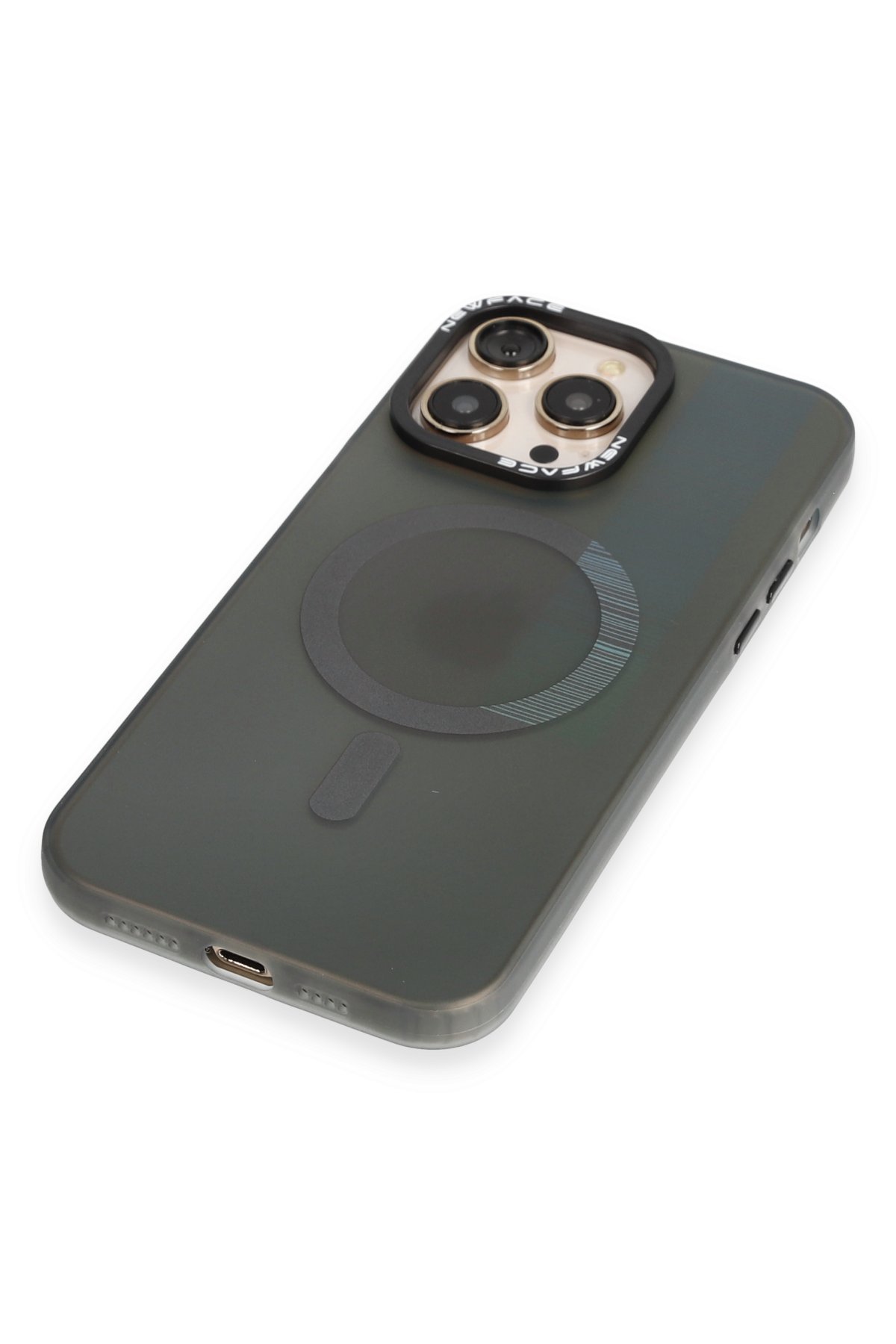 Newface iPhone 15 Pro Max Kılıf Lodos Magneticsafe Mat Kapak - Siyah