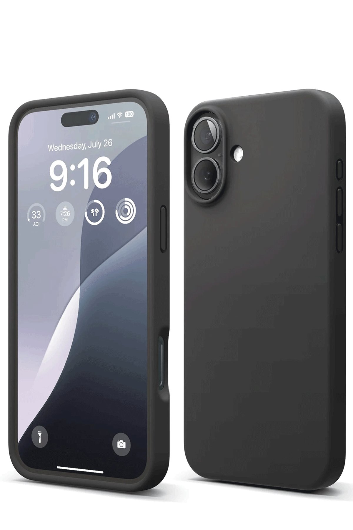 Newface iPhone 16 Kılıf Joke Simli Magneticsafe Kılıf - Lacivert