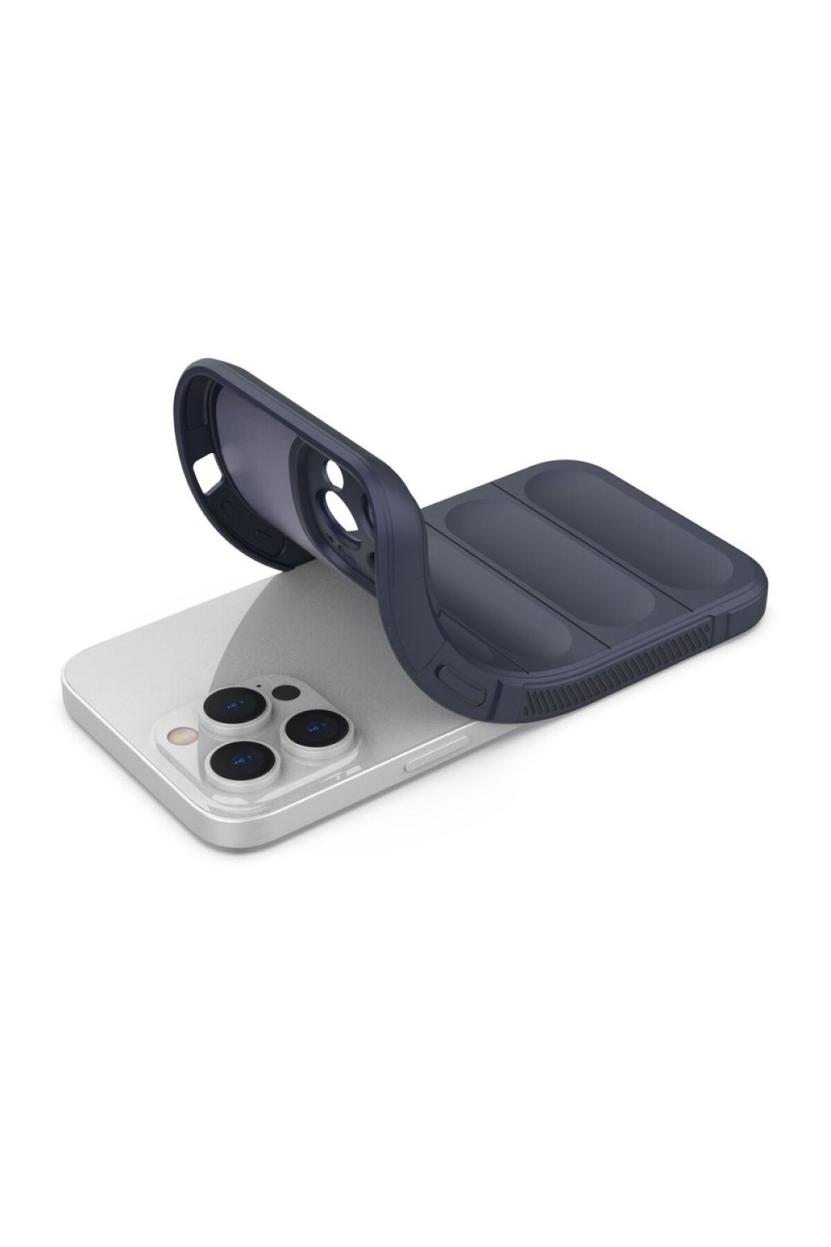 Newface iPhone 16 Kılıf Nano içi Kadife Silikon - Lacivert