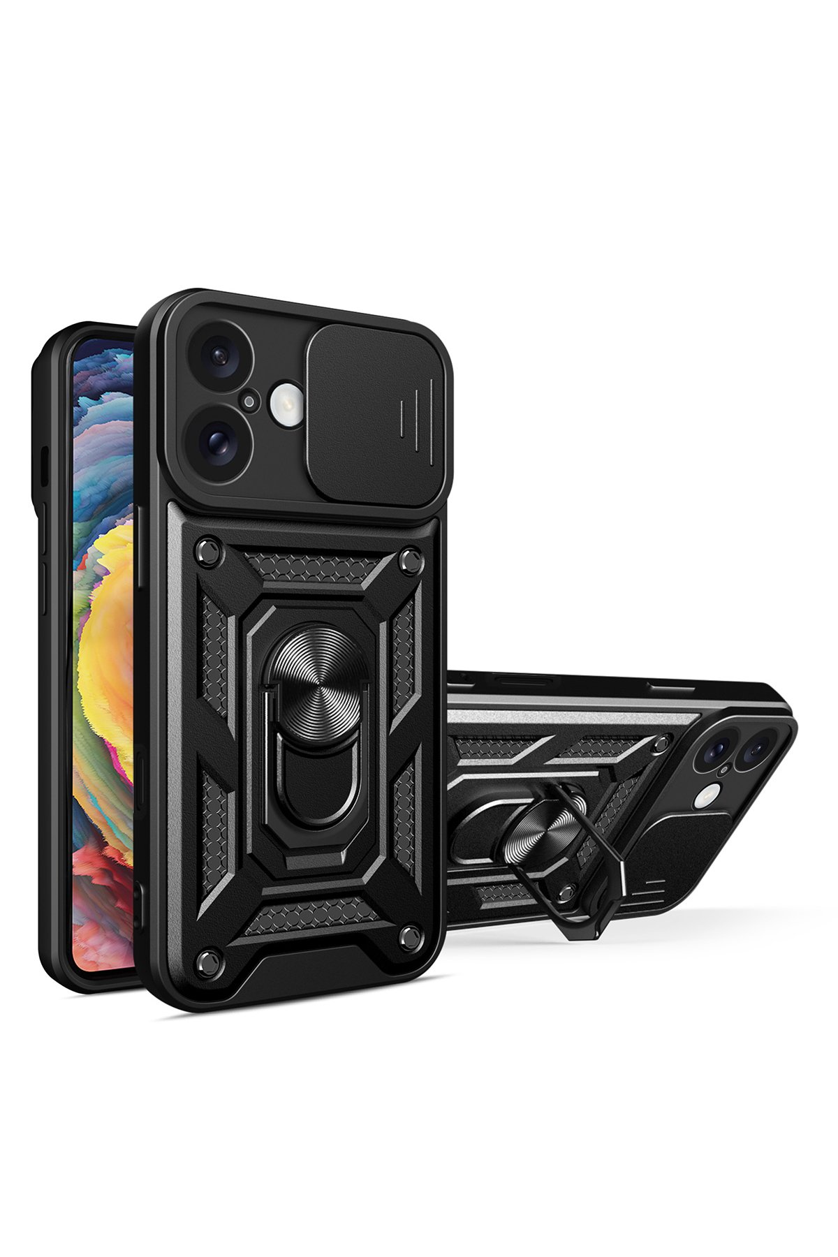 Newface iPhone 16 Kılıf Volet Silikon - Kırmızı