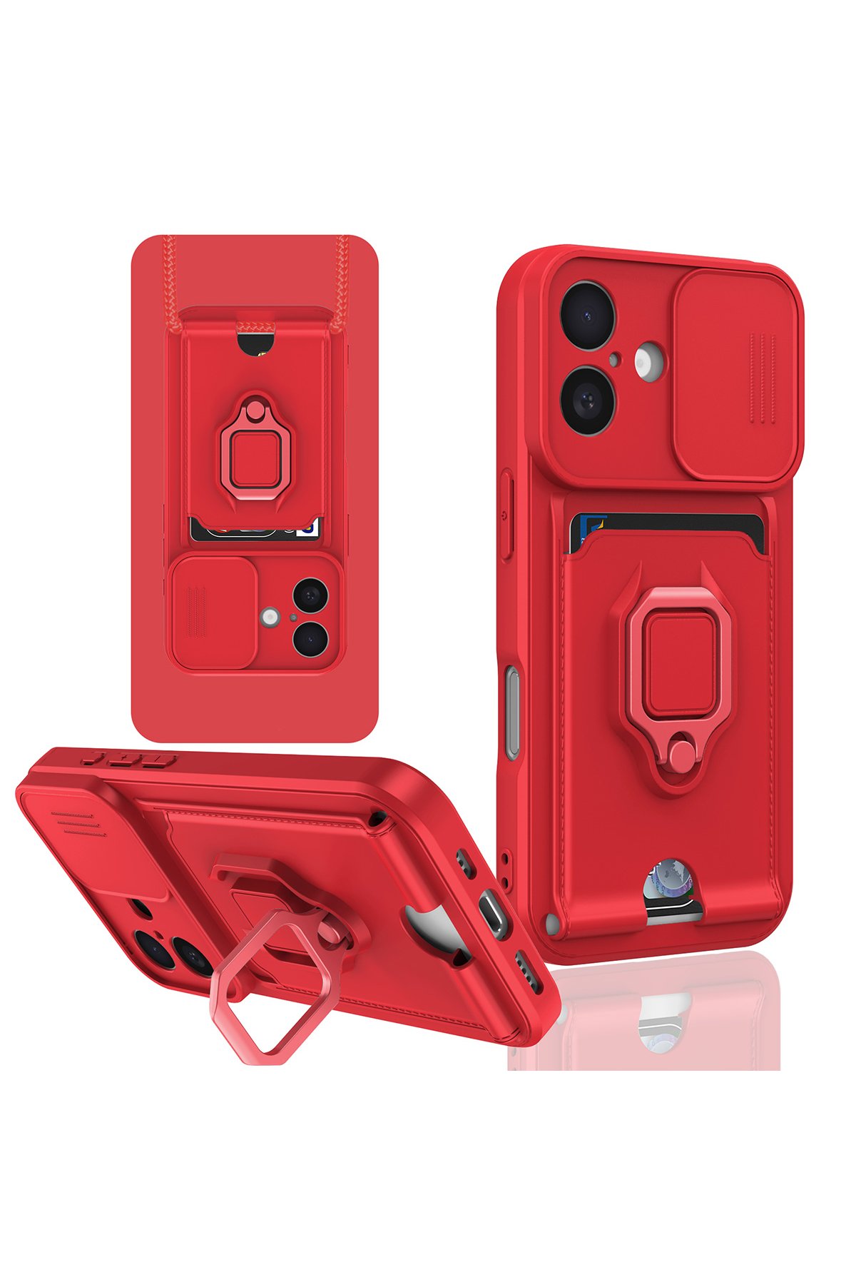 Newface iPhone 16 Kılıf Joke Simli Magneticsafe Kılıf - Siyah