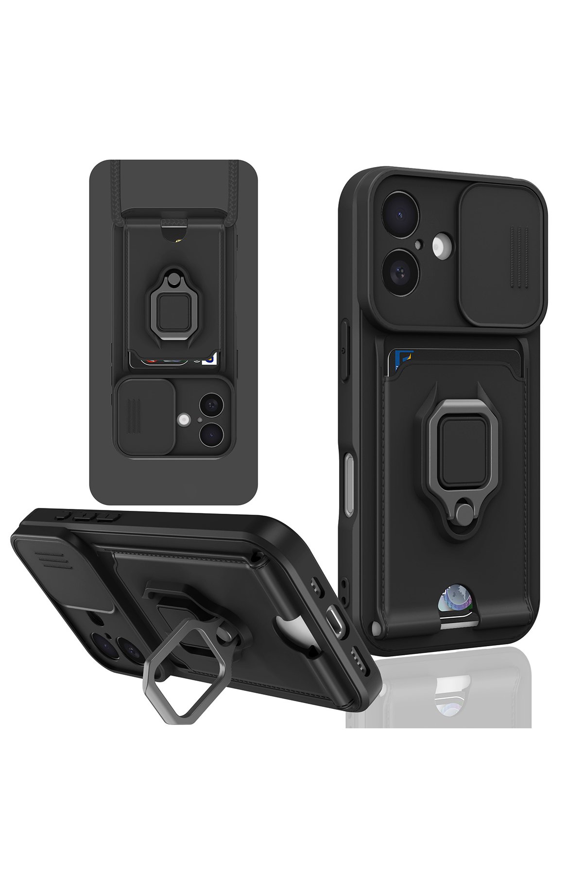 Newface iPhone 16 Kılıf Volet Silikon - Mavi