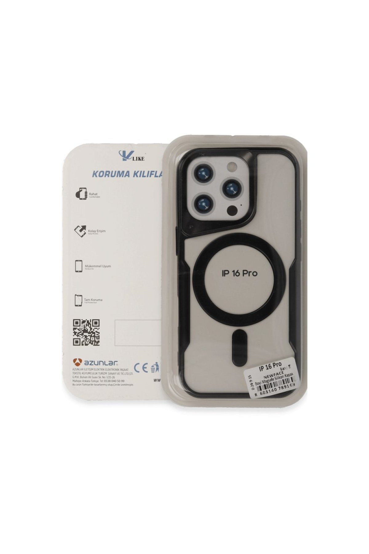 Newface iPhone 16 Plus Kılıf Flip Cover - Taba