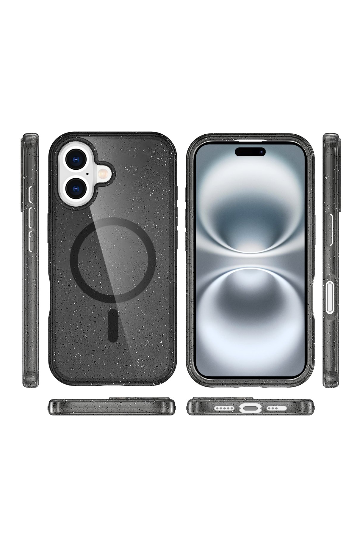 Newface iPhone 16 Plus Kılıf Glow Magsafe Kapak - Turuncu