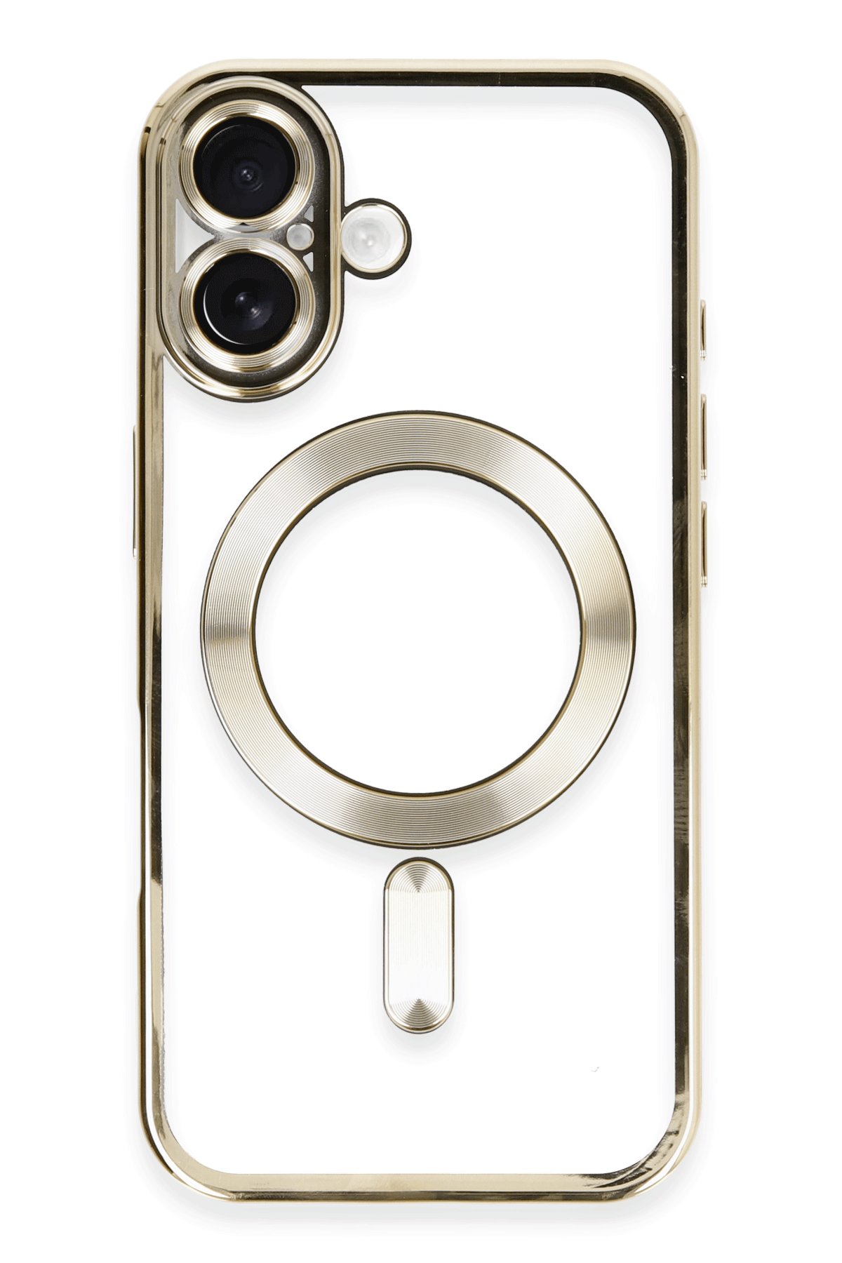 Newface iPhone 16 Plus Kılıf Aras Deri Kapak - Taba