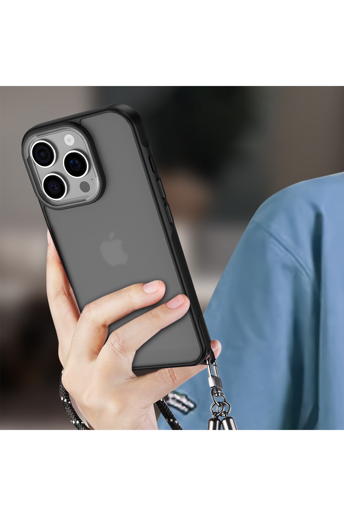 Newface iPhone 16 Pro Kılıf Trex Magneticsafe Kapak - Titan Gri