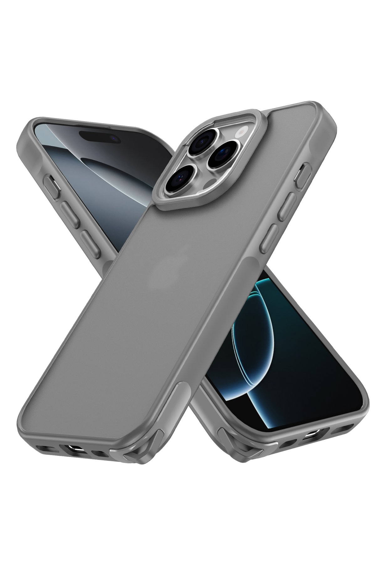 Newface iPhone 16 Pro Kılıf Boyi Silikon Kapak - Gümüş