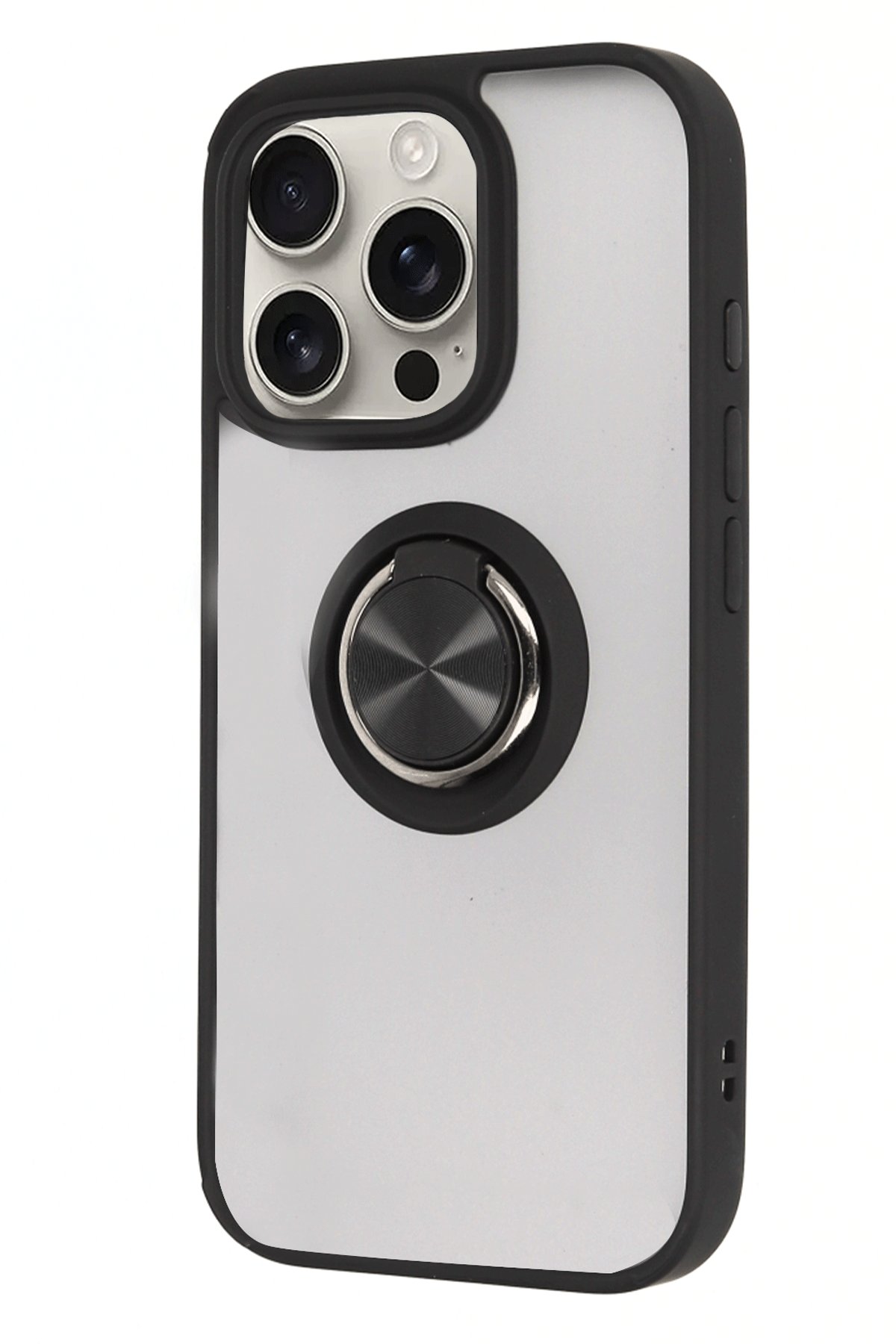 Newface iPhone 16 Pro Kılıf Razer Lensli Silikon - Titanyum Gri