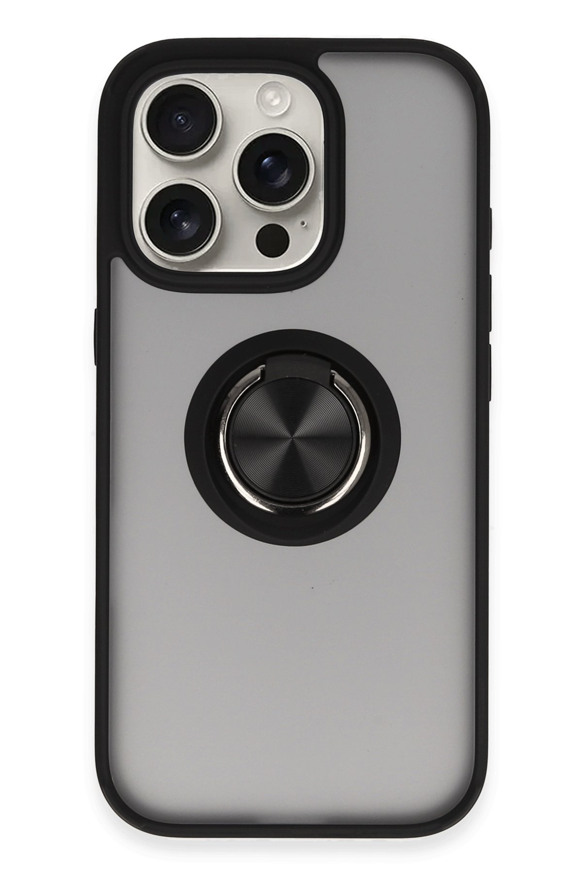 Newface iPhone 16 Pro Kılıf Razer Lensli Silikon - Titanyum Gri