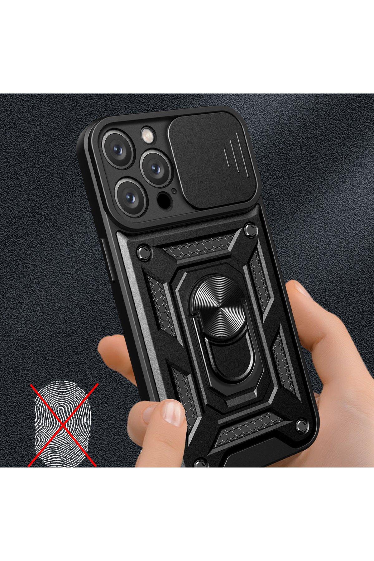 Newface iPhone 16 Pro Kılıf Auto Focus Kapak - Koyu Yeşil