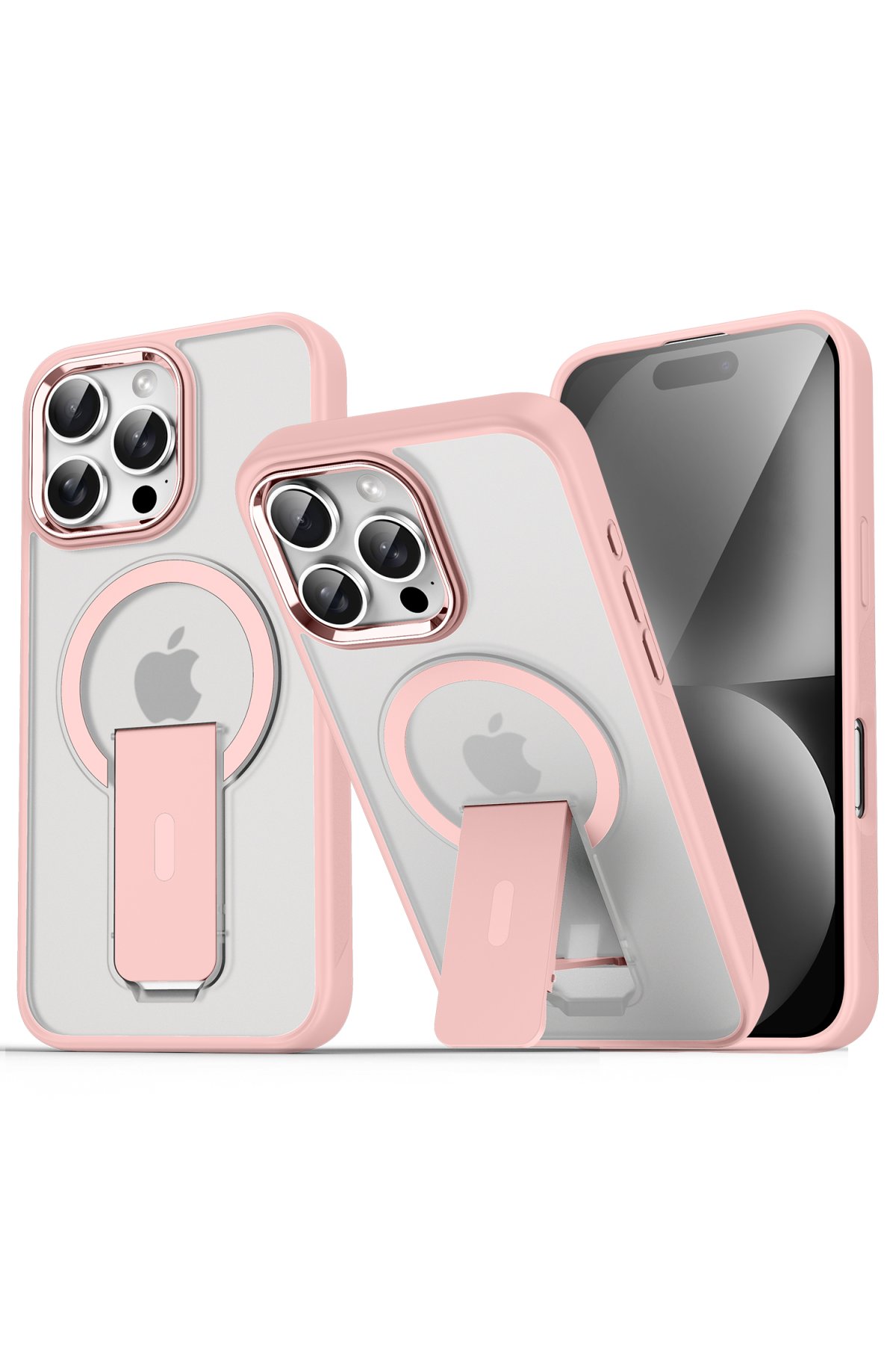 Newface iPhone 16 Pro Kılıf Glow Magsafe Kapak - Pembe