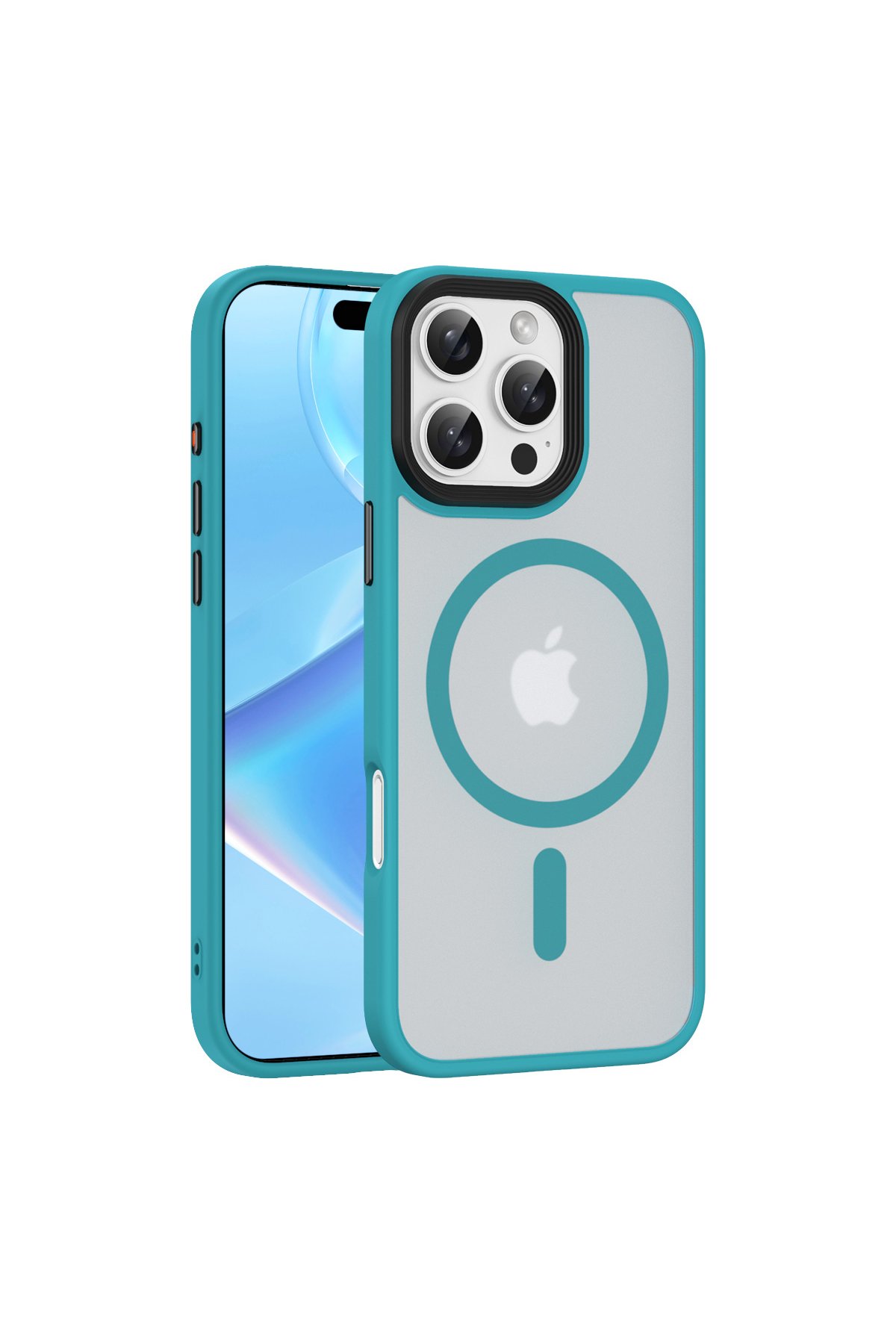 Newface iPhone 16 Pro Kılıf Boyi Magsafe Silikon Kapak - Kahverengi