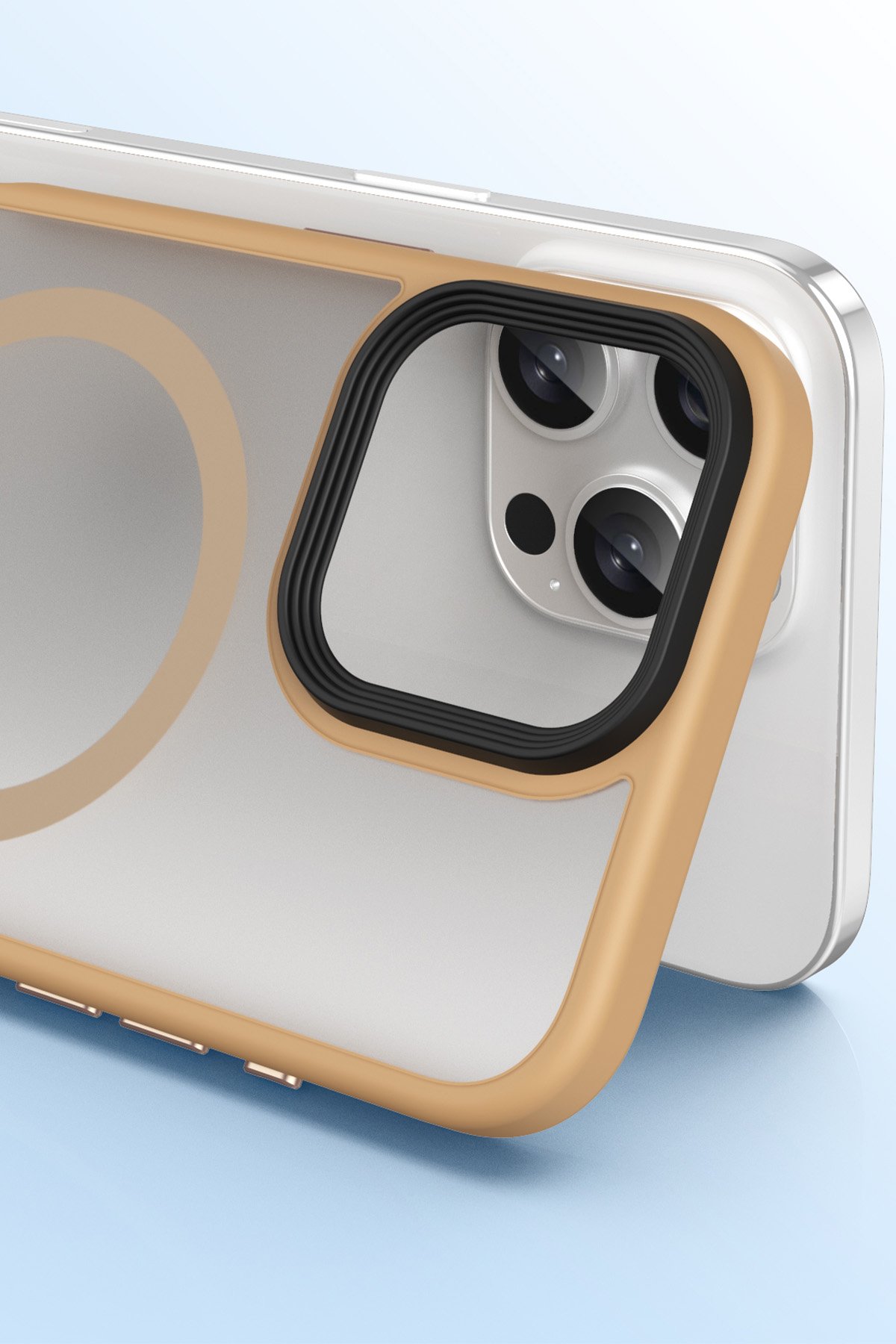 Newface iPhone 16 Pro Kılıf Boyi Magsafe Silikon Kapak - Desert