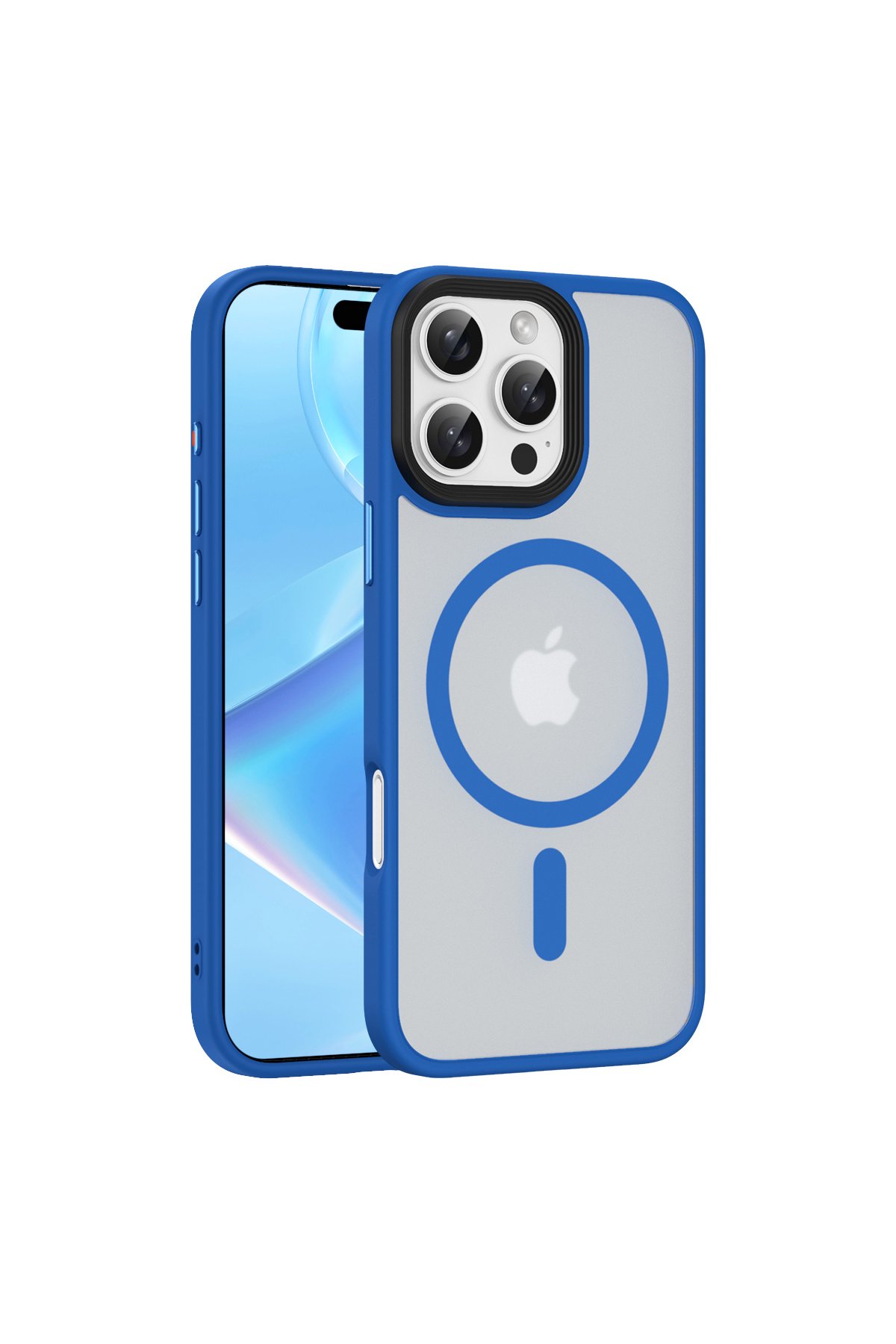 Newface iPhone 16 Pro Kılıf Trex Magneticsafe Kapak - Sierra Blue