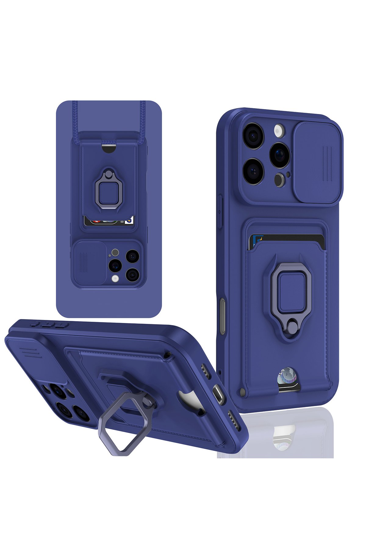 Newface iPhone 16 Pro Kılıf Volet Silikon - Pembe