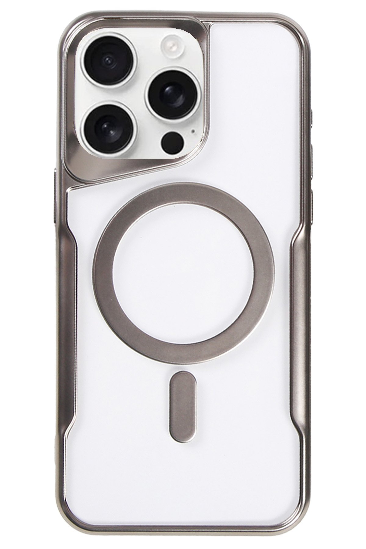 Newface iPhone 16 Pro Max Raze Metal Kamera Lens - Natural Grey