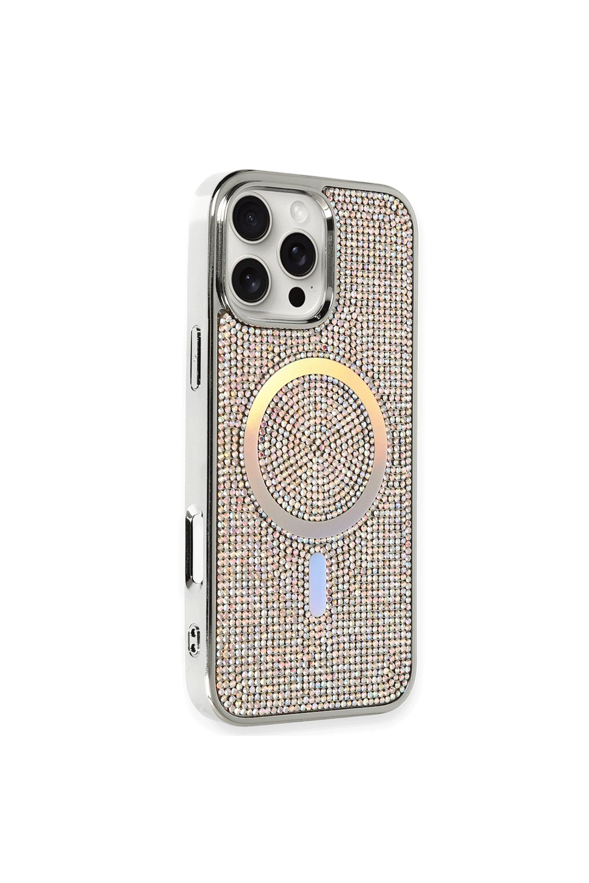 Newface iPhone 16 Pro Max Kılıf Diamond Magsafe Kapak - Lacivert