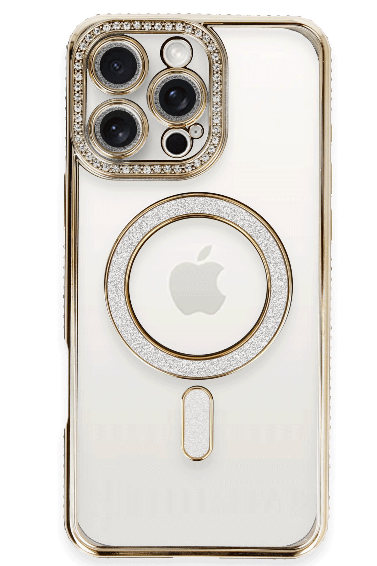 Newface iPhone 16 Pro Max Kılıf Pars Lens Yüzüklü Silikon - Siyah
