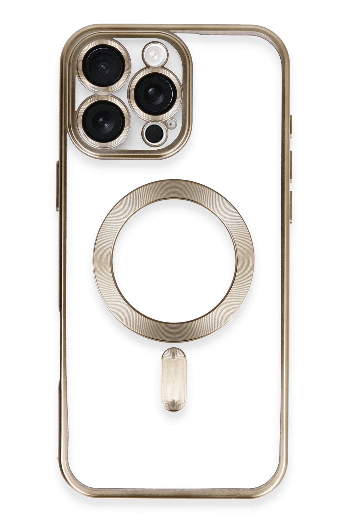 Newface iPhone 16 Pro Max Kılıf Montreal Yüzüklü Silikon Kapak - Yeşil