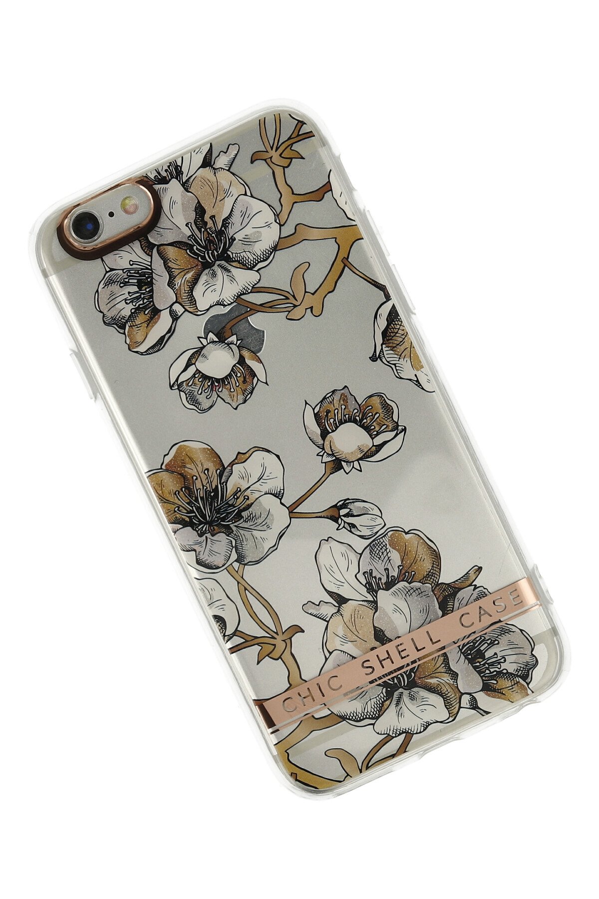 Newface iPhone 6 Kılıf Çiçekli Silikon - Pudra